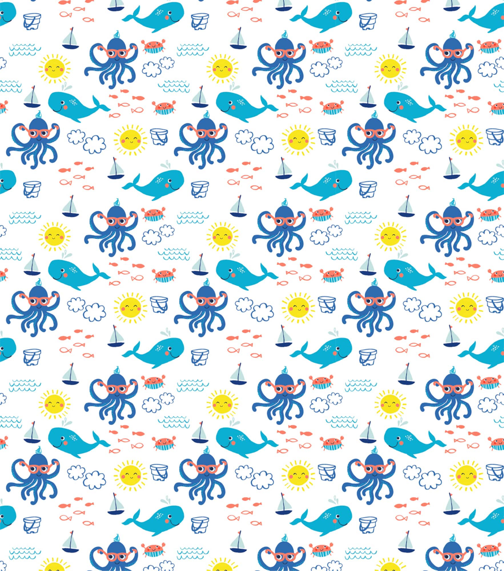 Springs Creative Love the Sea Cotton Fabric